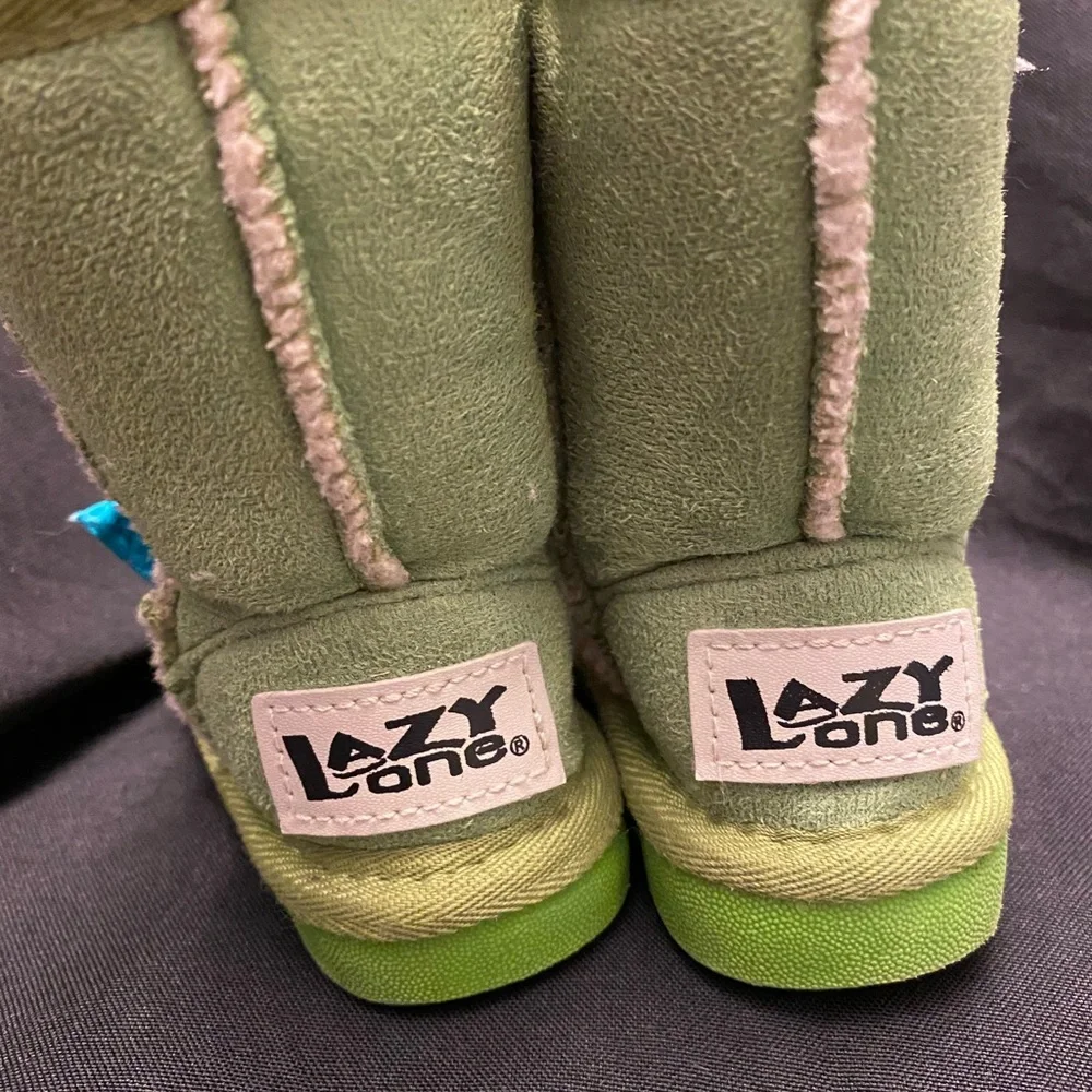 Lazy One-Kids Owl Boots-XXS(4/5),‎ Green